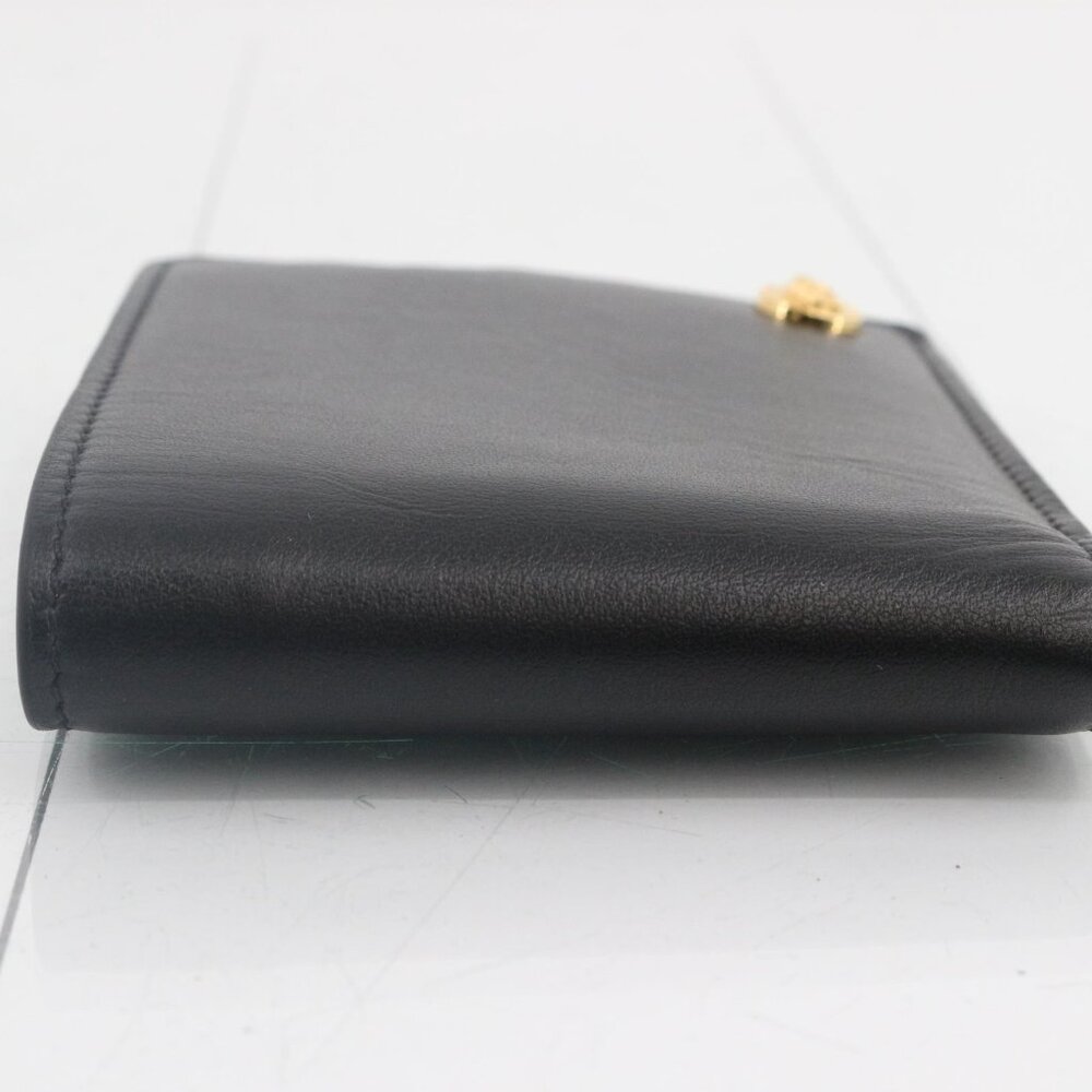 Versace Medusa Head Bifold Leather Wallet - Black & Gold - Picture 3 of 12